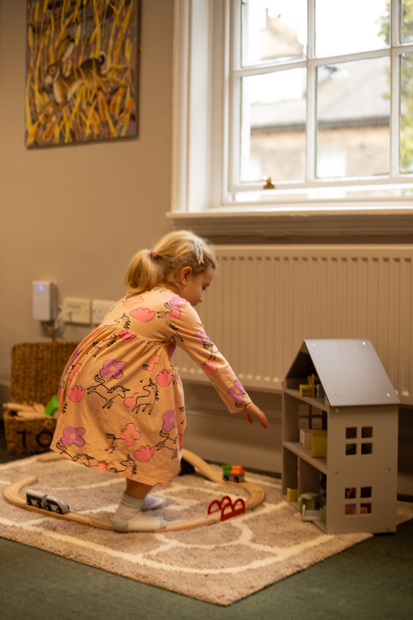 A child playing at the Flourish crèche